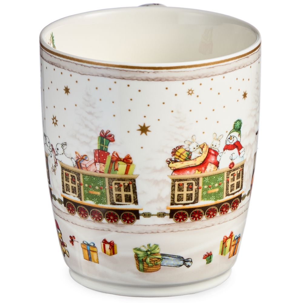 НАБОР ПОСУДЫ LEFARD "C НОВЫМ ГОДОМ" 3 ПР.: САЛАТНИК 800 МЛ, ТАРЕЛКА 19 СМ, КРУЖКА 400 МЛ (КОР=8НАБ.)