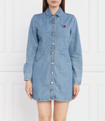 Платье TJW LS BADGE DENIM MINI Tommy Jeans - голубой(DW0DW15892)