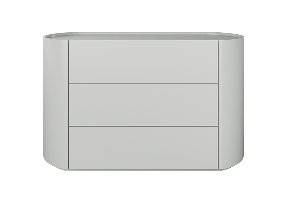 Комод Lagom 3 ящика ширина 120 см (светло-серый)