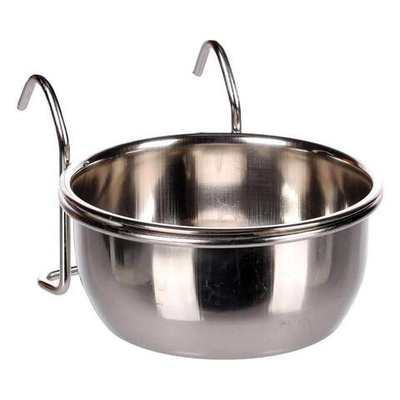 Миска с держателем для клетки AVARO HOOK INOX 290мл/ 10 см, Flamingo