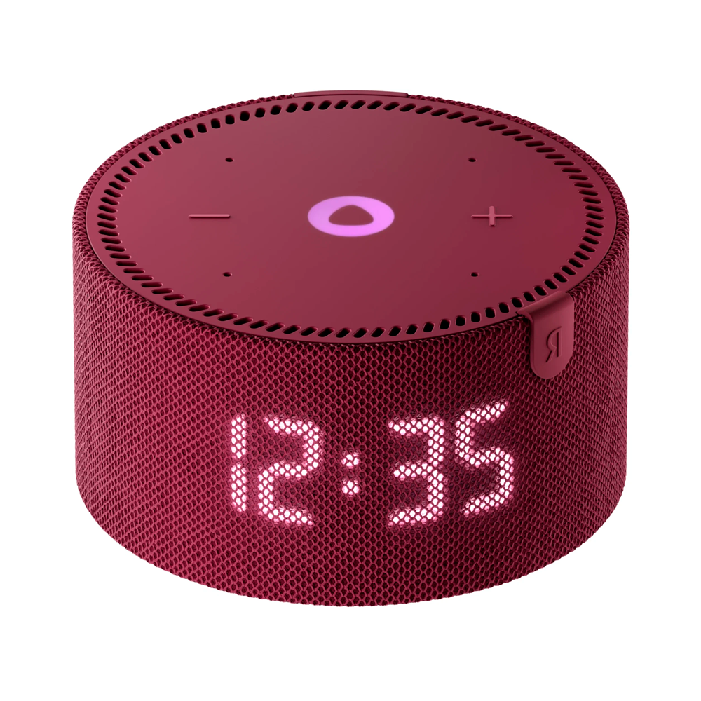 Умная колонка Яндекс Станция Мини (с часами), Красный гранат