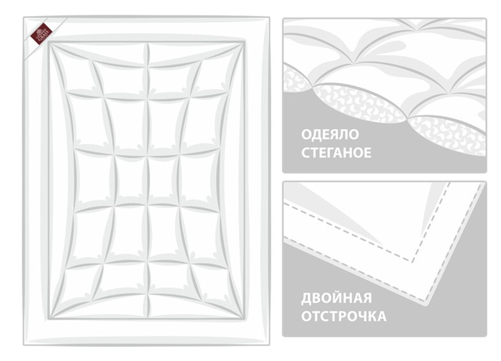 Одеяло легкое кассетное 200х200 German Grass Non-Allergenic Premium Grass