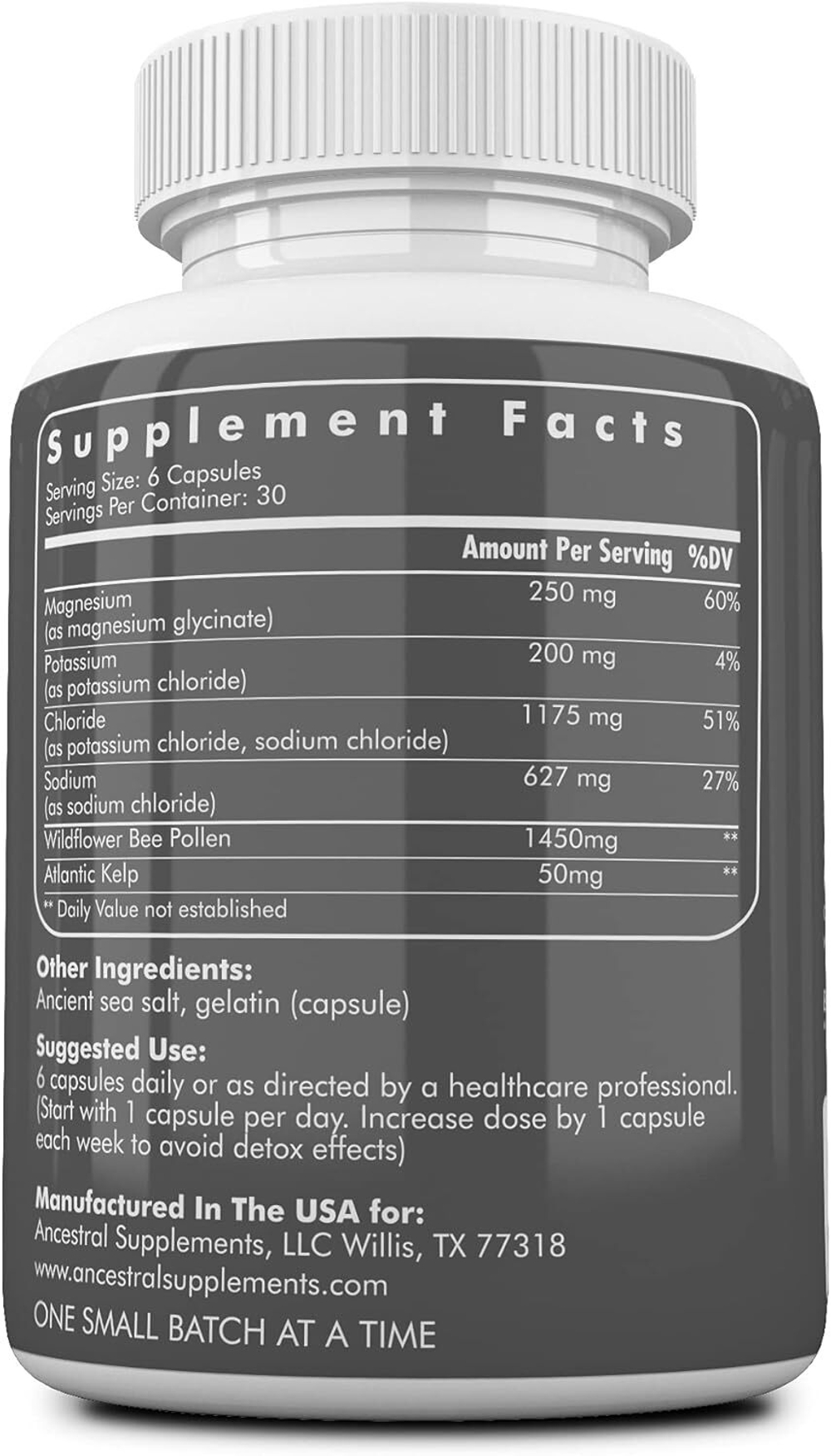 Ancestral Supplements - Ancestral Minerals 756 mg 180 capsules