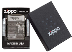 Зажигалка Black Ice® Newsprint Design ZIPPO 49049