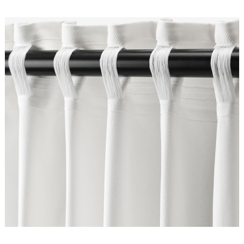 Комплект штор IKEA TIBAST (ТИБАСТ), Белый, 145x250 см, 2 шт