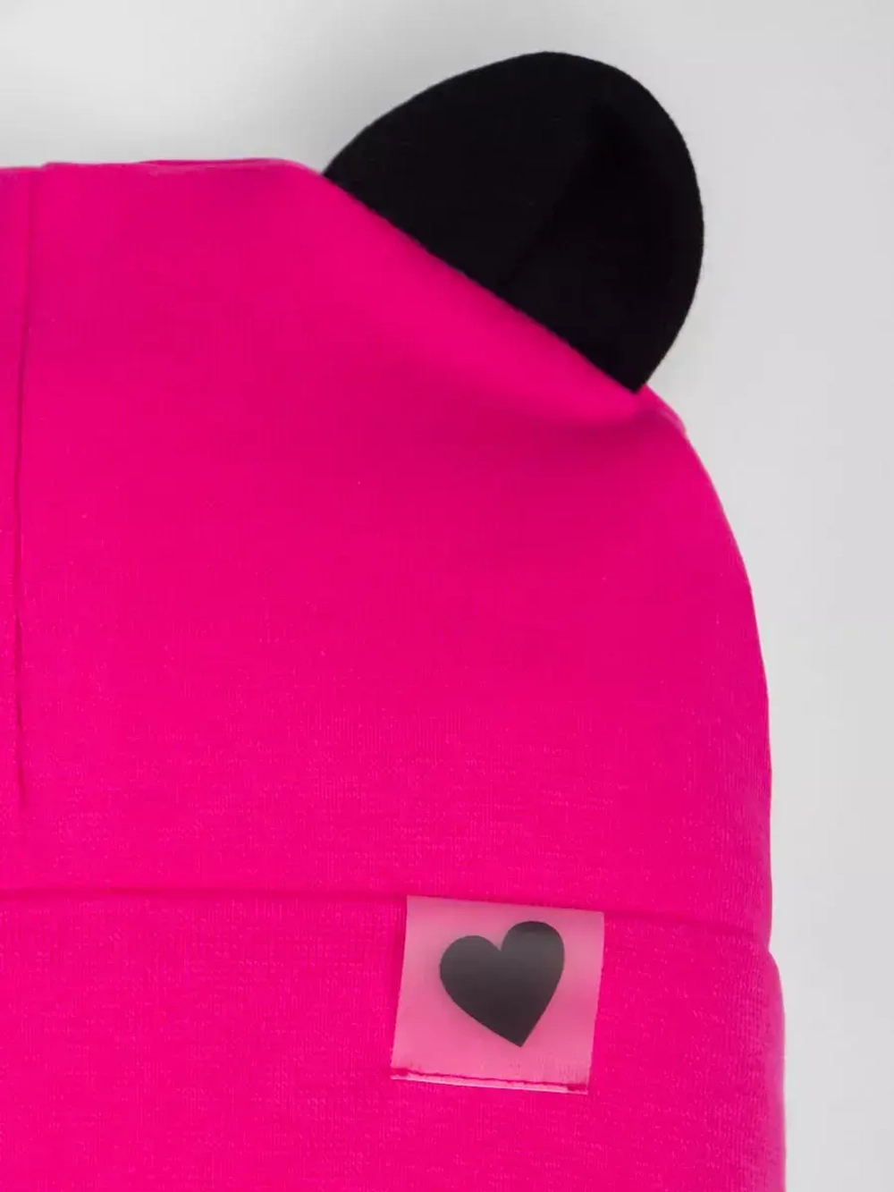 Шапка для девочек осенняя, с ушками и снудом