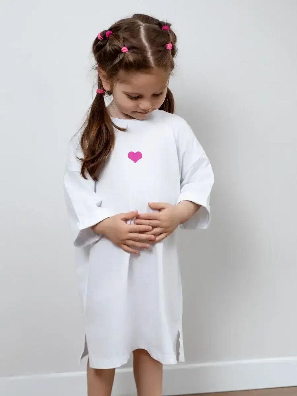 Платье футболка детская трикотажное оверсайз