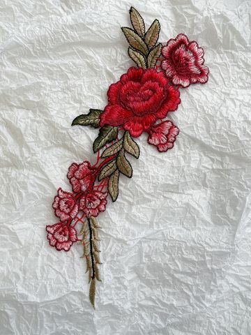 Нашивка роза большая 30х11 см