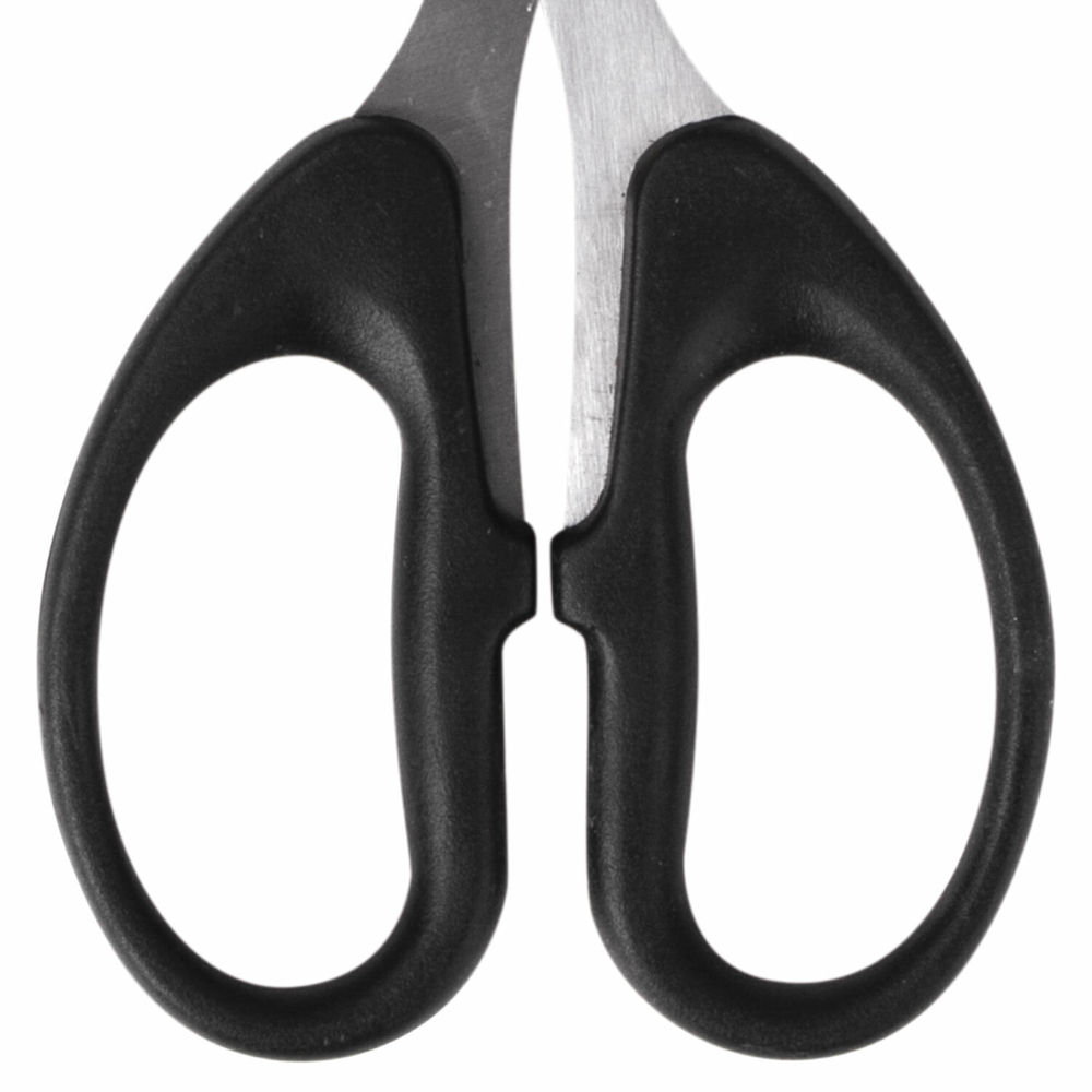 Ножницы BRAUBERG "Classic" 185 мм чёрные классической формы 2-х сторонняя заточка (5 штук в упаковке)