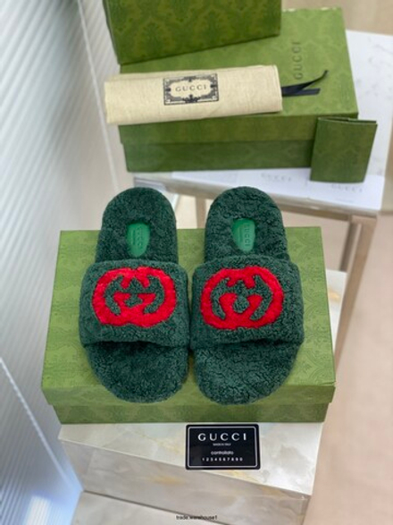 Gucci Wool Slide Sandal