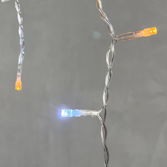 Светодиодная бахрома 3,1*0,5 м., 150 желтых LED ламп, мерцание, прозрачный провод ПВХ, LTC (PIL150BLW-10-2Y)