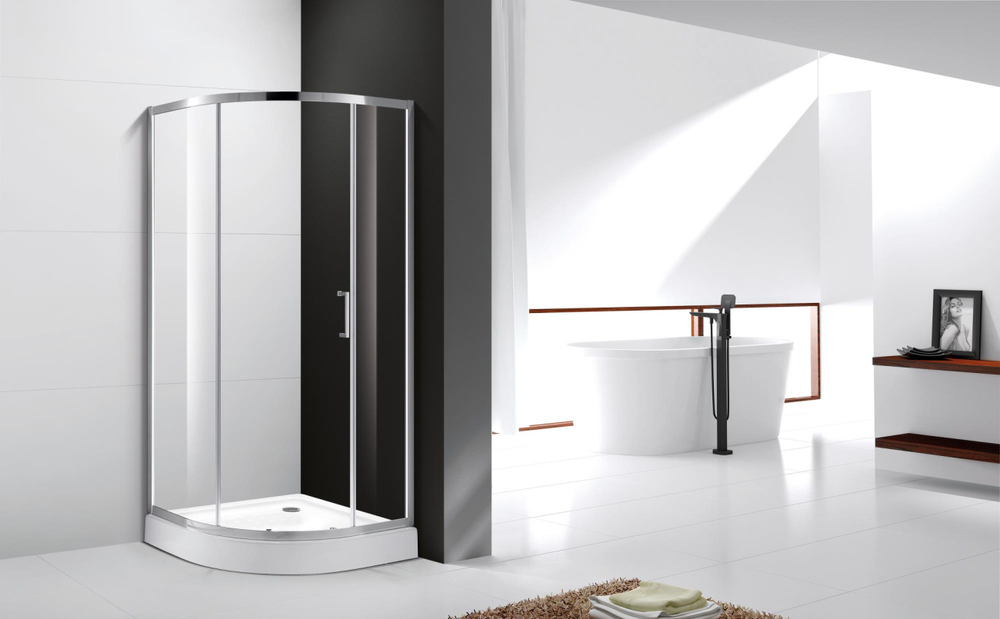 Душевой уголок Cezares MOLVENO-R-1-90-C-Cr-IV, 90х90х195, профиль хром, стекло прозрачное