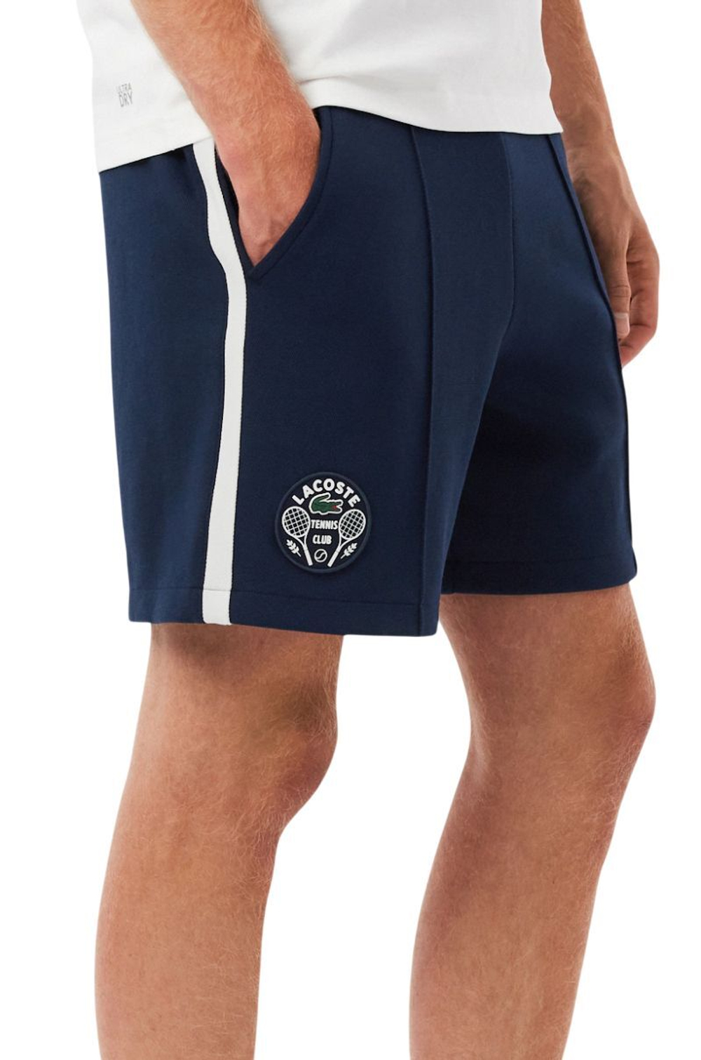 Теннисные шорты Lacoste Ultra Dry Badge Accent Tennis Heritage - navy blue/white