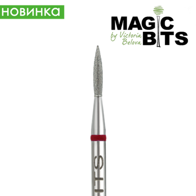 Magic bits алмазное пламя 1.6мм острый кончик (натуральный алмаз) мягкий*