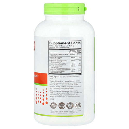 NutriBiotic, Immunity, порошок с лимонной кислотой, 454 г (16 унций)