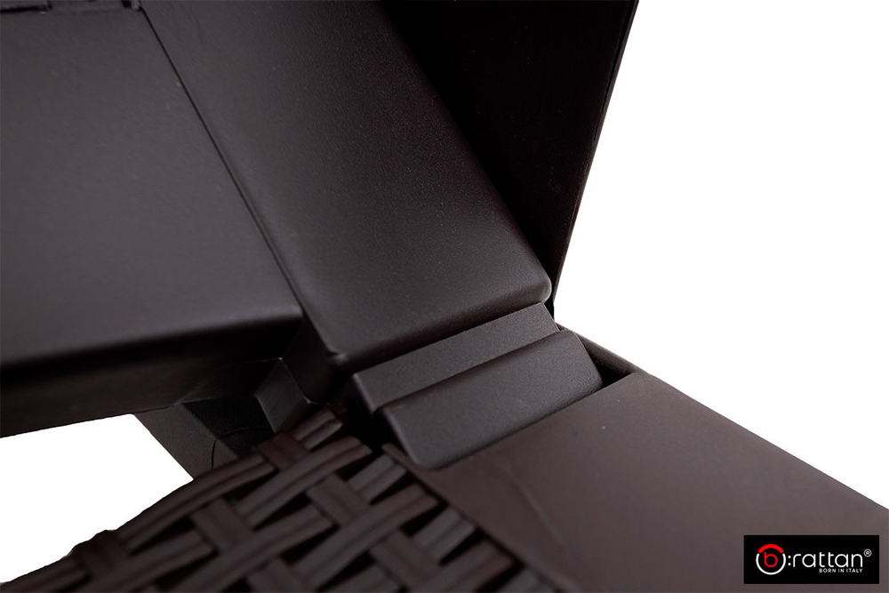 Шезлонг B:rattan NILO стопирующийся, коричневый