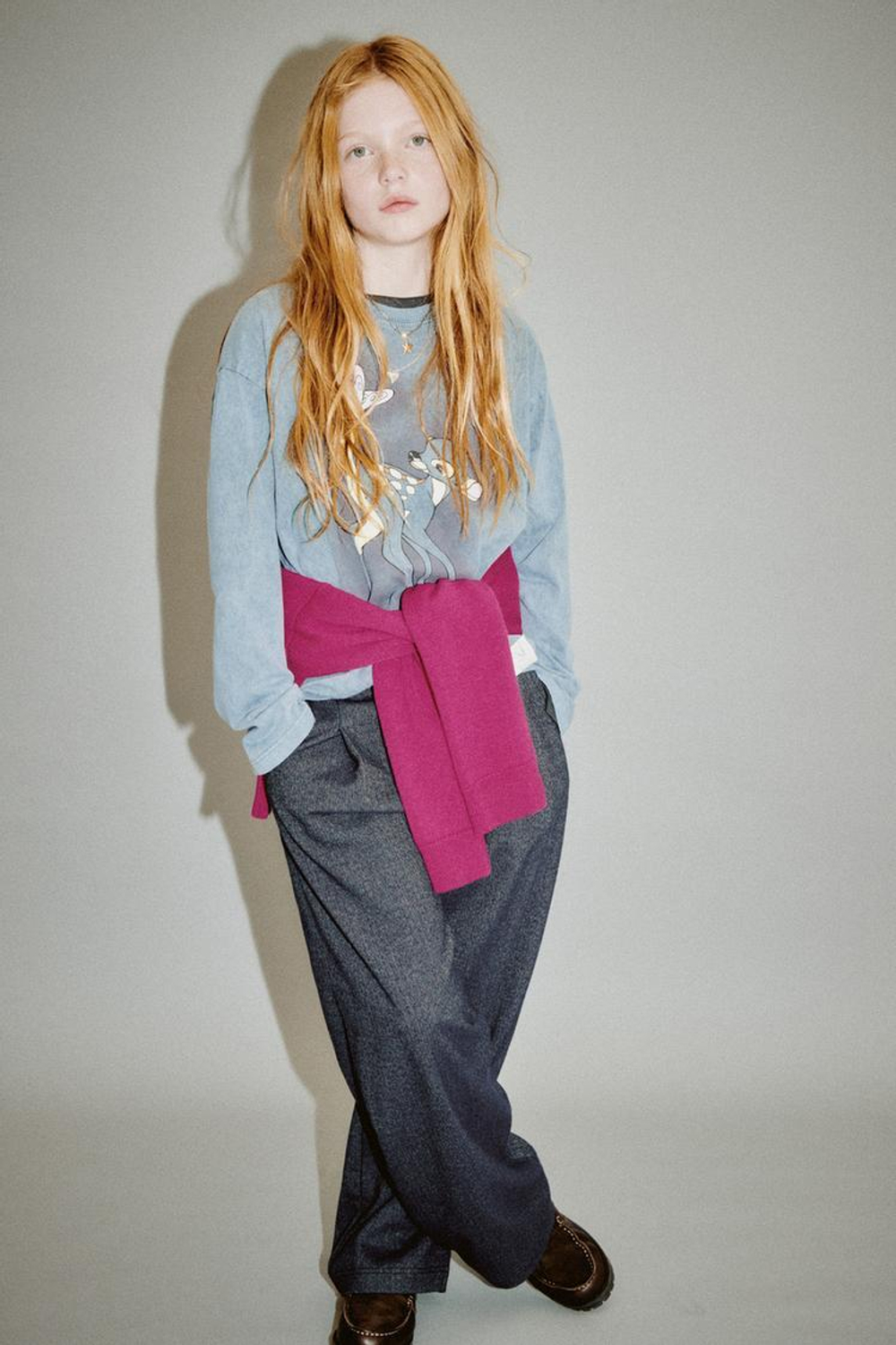 ZARA БРЮКИ-САФАРИ ИЗ МЕЛАНЖЕВОЙ ТКАНИ, СИНИЙ/ЧЕРНЫЙ