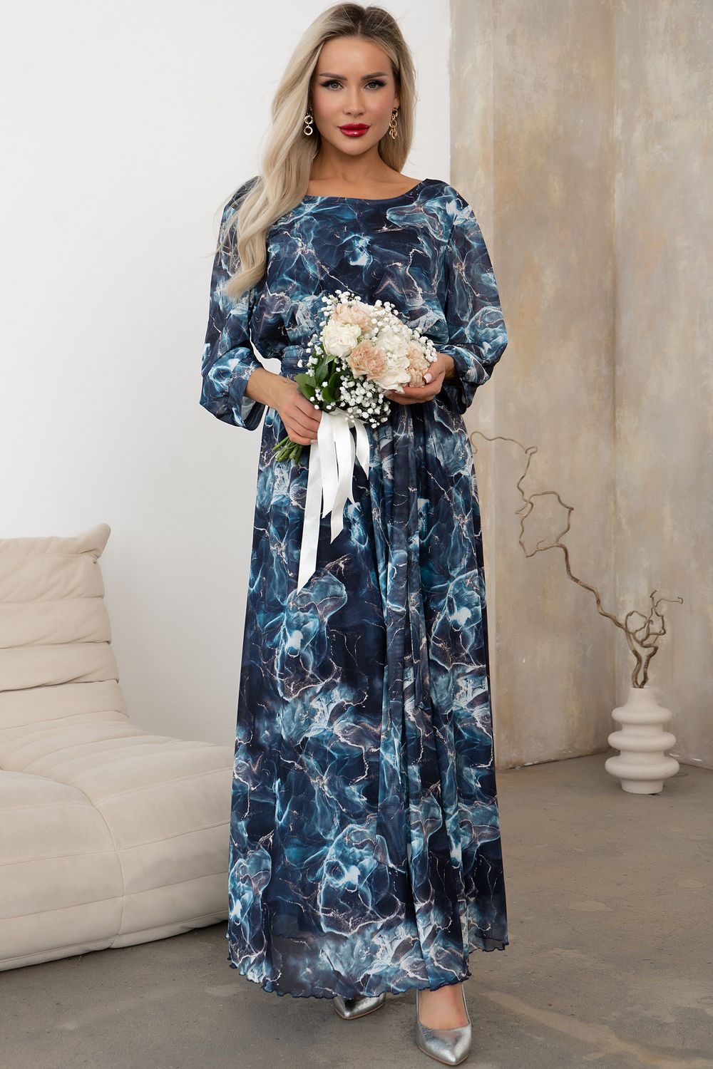 Платье Рафаэлла (синий) Р11-1233/4 Nikol