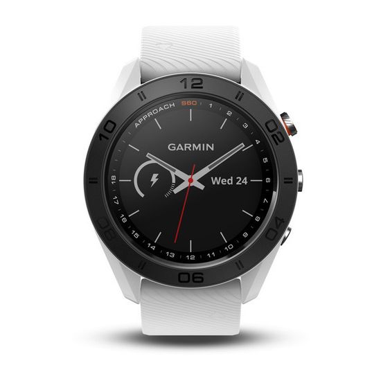 Умные часы для гольфа Garmin Approach S60 белые с белым ремешком 010-01702-01