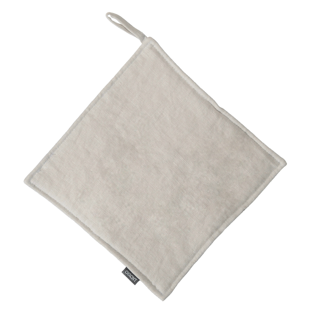 Прихватка льняная 22х22 Tkano Essential бежевая