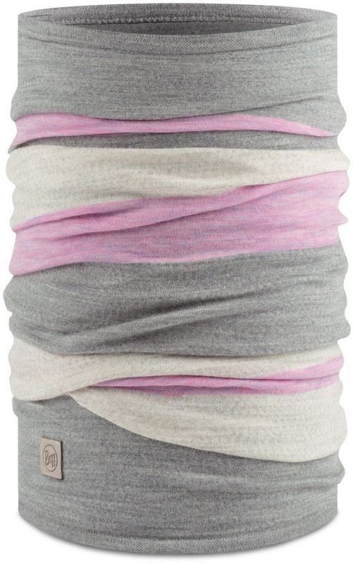 Тонкий шерстяной шарф-труба Buff Wool Move lightweight Light Grey Фото 1