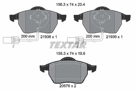 TEXTAR - 2193801-TET - Brake Pad Set, disc brake