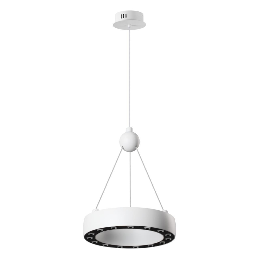 359395 OVER NT24 278 белый Светильник подвесной светодиодный, длина провода 2м IP20 LED 12W вниз/5W вверх 220V 1360Лм 3000K TURN