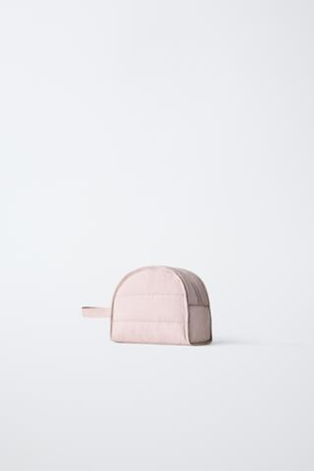 ZARA СТЕГАНЫЙ НЕСЕССЕР, РОЗОВЫЙ
