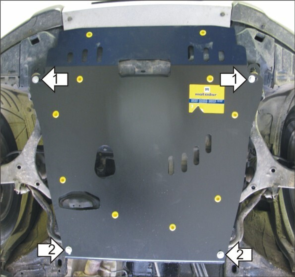 Защита картера Двигателя, КПП. 3 мм, Сталь. для Honda Element 2002-2006 MOTODOR.10802