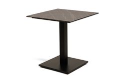 "Каффе" стол из HPL квадратный 70х70см, цвет "серый мрамор", подстолье стальное