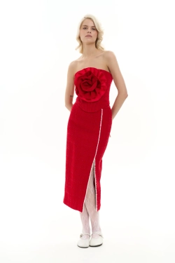 Юбка-миди с разрезом