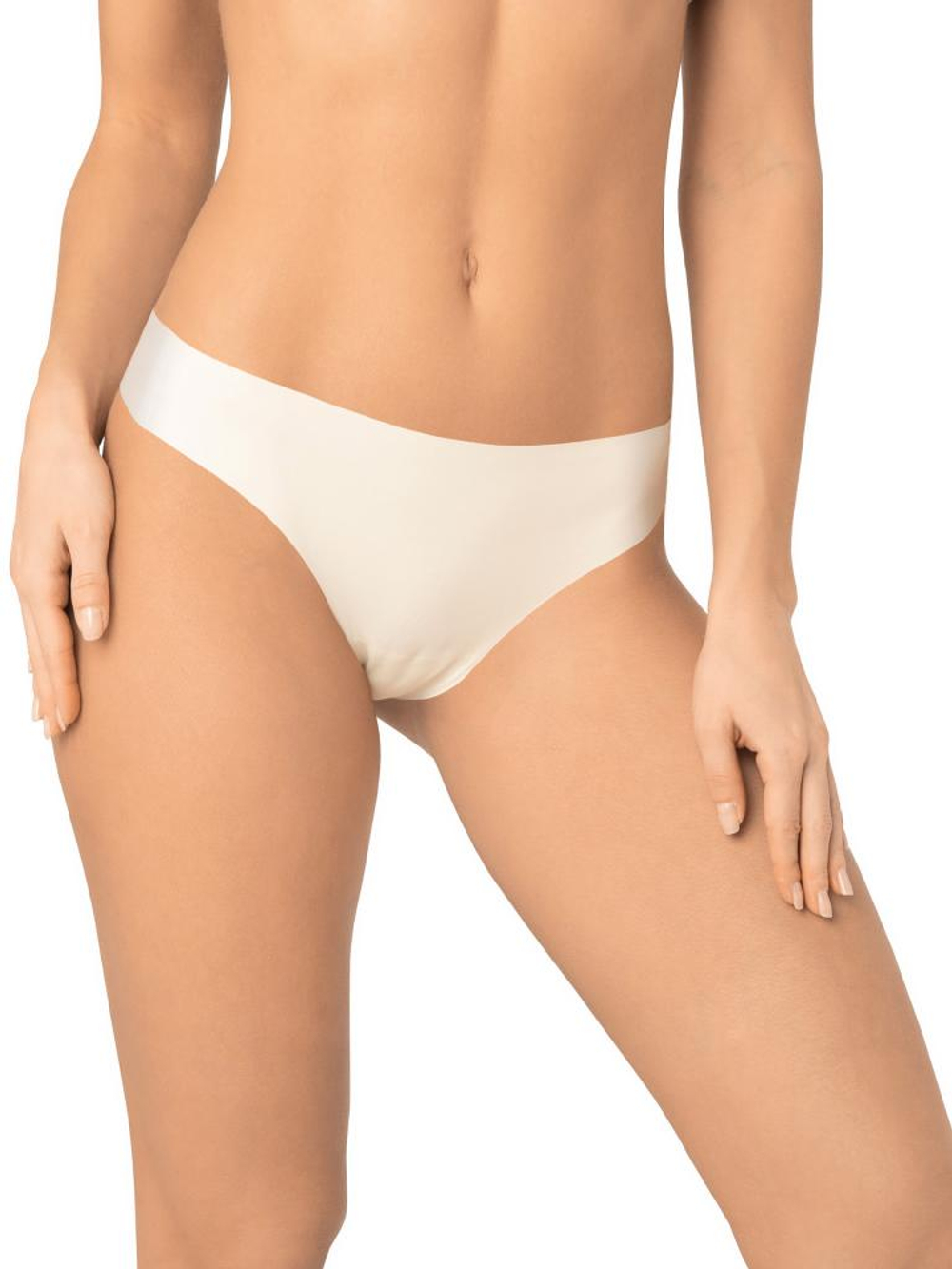 Бесшовные трусики-стринги (Размер: L) (Цвет: молочный)