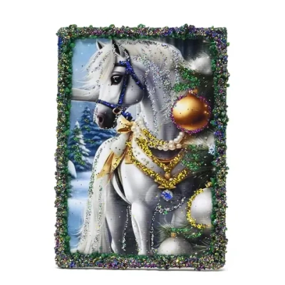 Магнит "Лошадь №6" с каменной крошкой 70*95мм