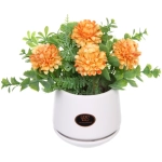 Цветочная композиция «Гортензия» 14*19см желтая в керамическом горшке HL-04