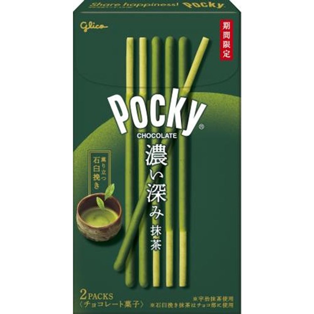 Палочки шоколадные Покки Зеленый чай Glico, 69 гр. 1/10/120