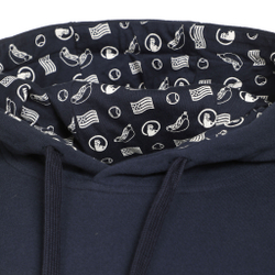 Мужская кофта теннисная Quiet Please New York Skyline Hoody Men - Blue, Yellow