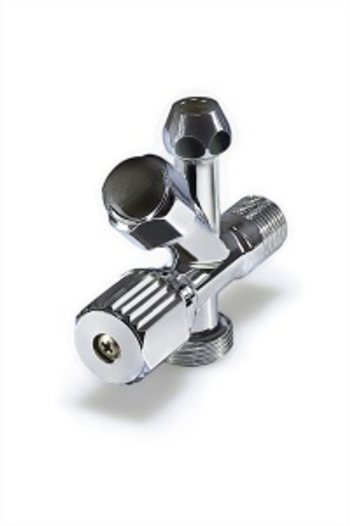 Вентиль угловой комбинированный 1/2 х 3/8 "TIM"