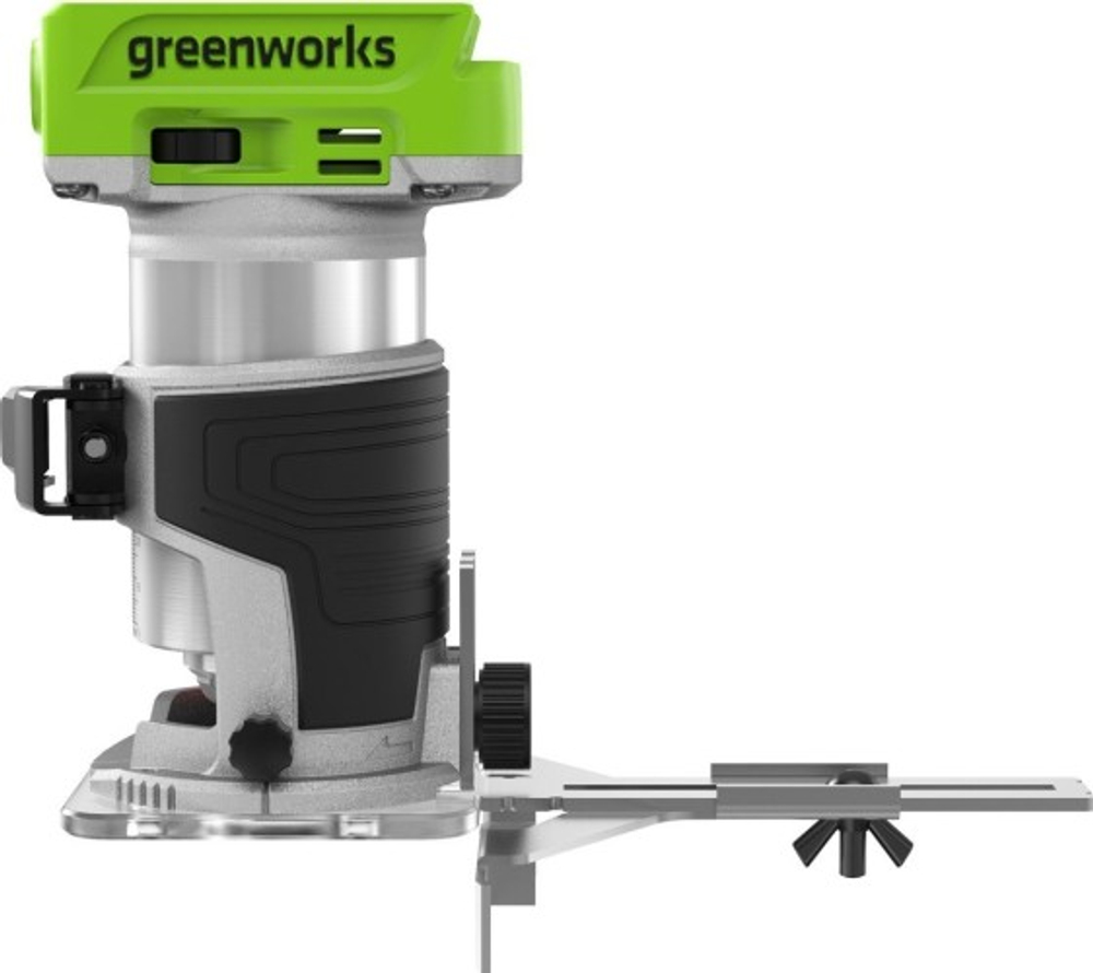 Фрезер кромочный аккумуляторный GREENWORKS  G24RO 24V, АКБ 2Ач и ЗУ 3502507CUA