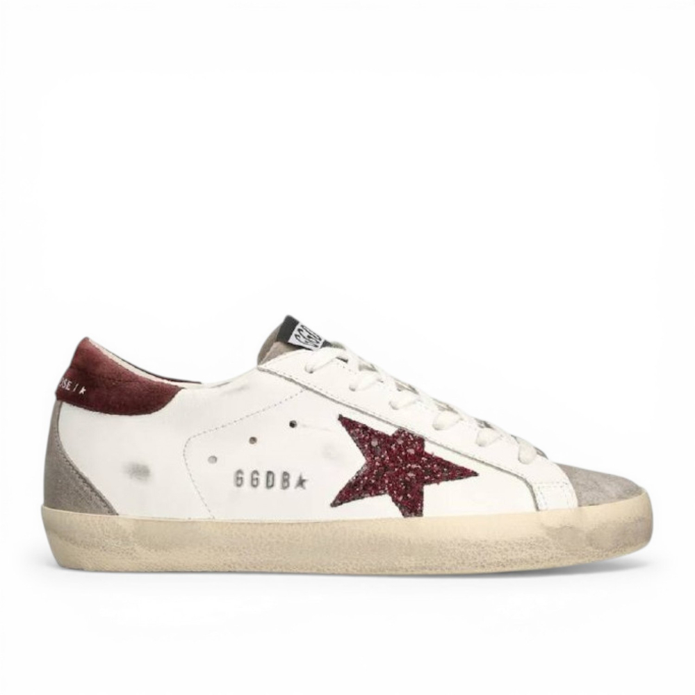 Golden Goose Super Star / Бордо звезда / бордо пятка