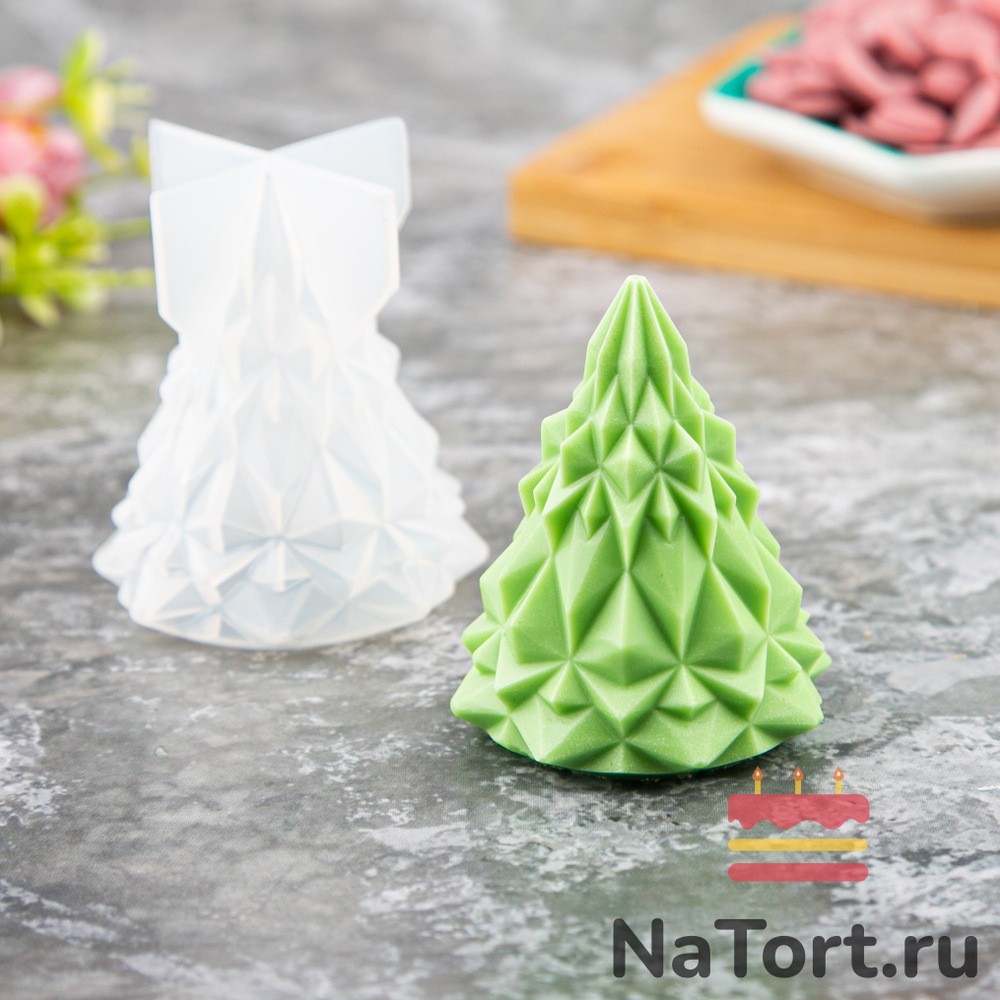Силиконовый молд 3D «Елочка хрустальная»