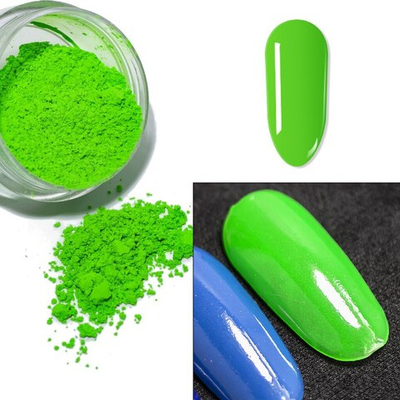 Флуоресцентный пигмент для дизайна ногтей, зеленый, 3мл