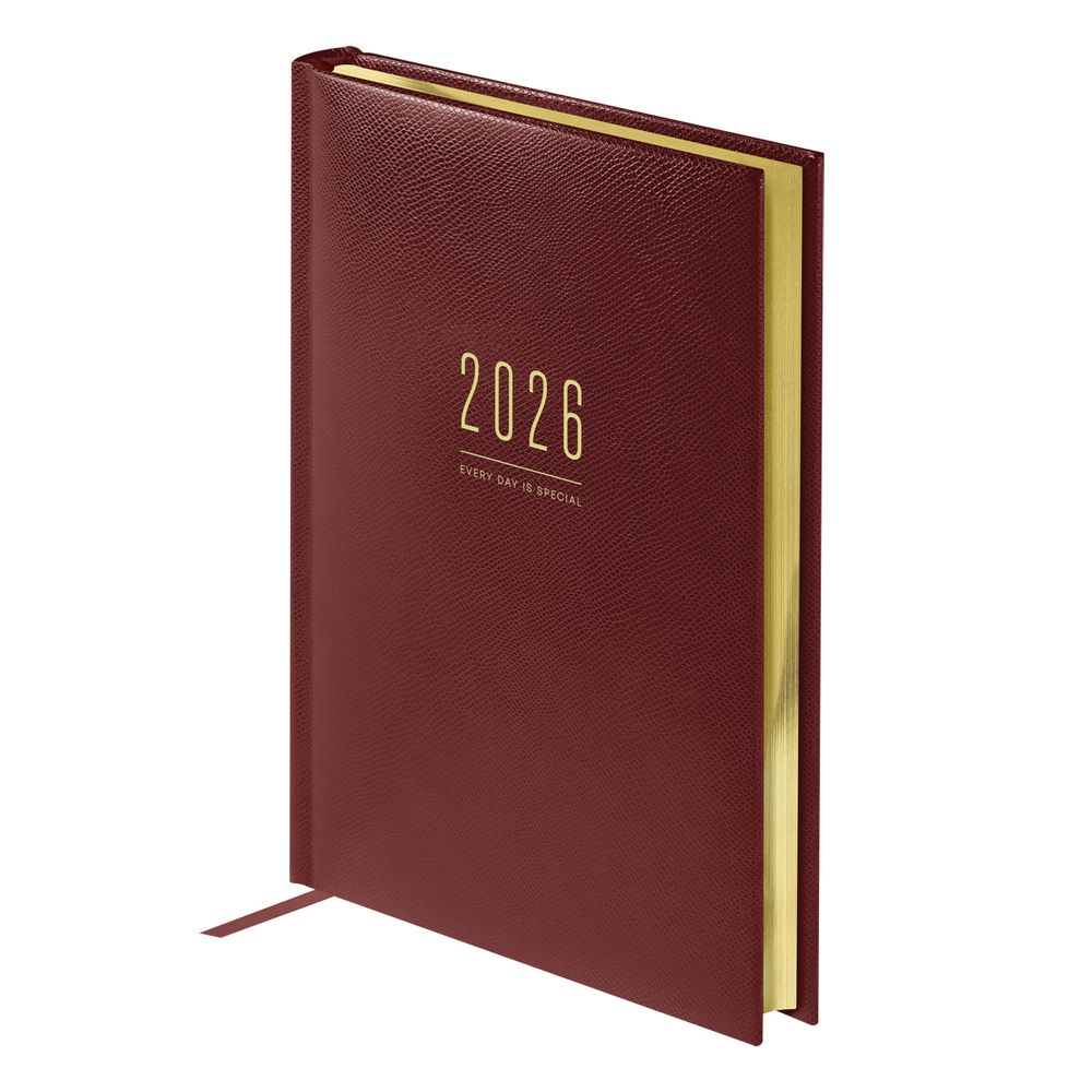 Ежедневник 2026г. А5, BG Dallas. Brown, кожзам, коричневый, 176л