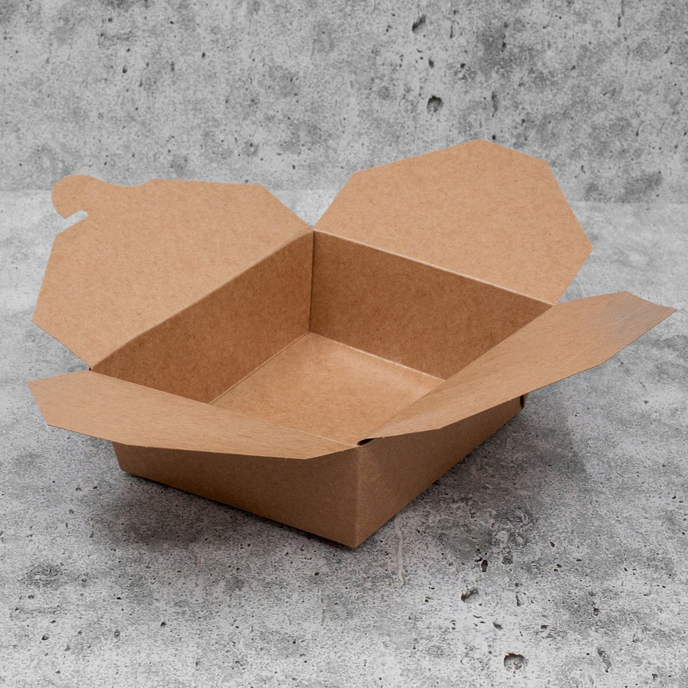 Контейнер Fold Box Оригамо, 165х130х53 мм, 900 мл, крафт, 270 штук