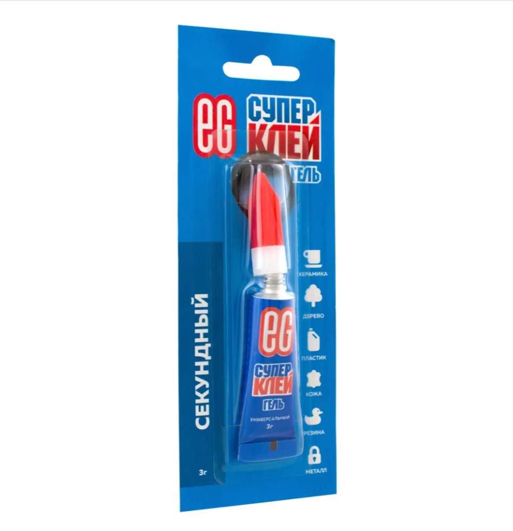Супер-клей Еврогарант гель 3гр блистер (10610)