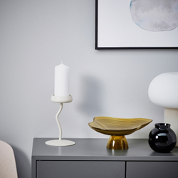 IKEA SILVERPÄRON  (ИКЕА СИЛВЕРПÄРОН)  -  Подсвечник в виде колонны, белый, 20 см
