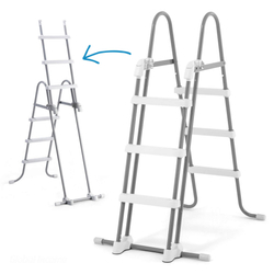 Каркасный бассейн Intex Prism Frame 488х244х107 см + фильтр-насос 3785 л/ч, лестница, тент, подстилка (26792)