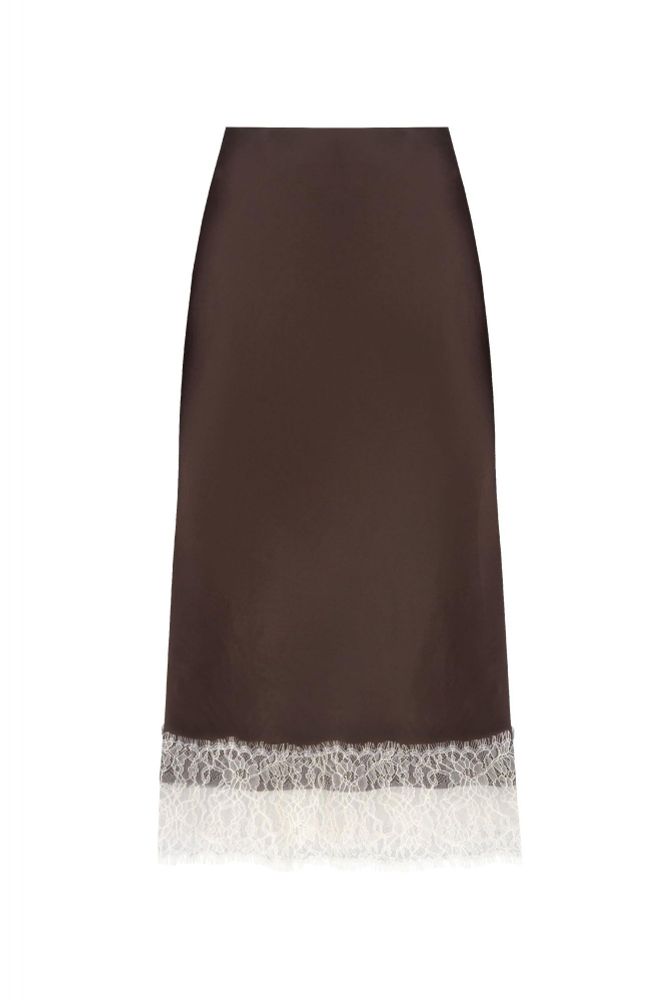 Юбка из атласа и кружева