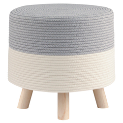 Пуф 40х40см Bergenson Bjorn Devy бежевый/серый