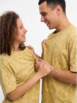 Футболка бежевый меланж  oversize