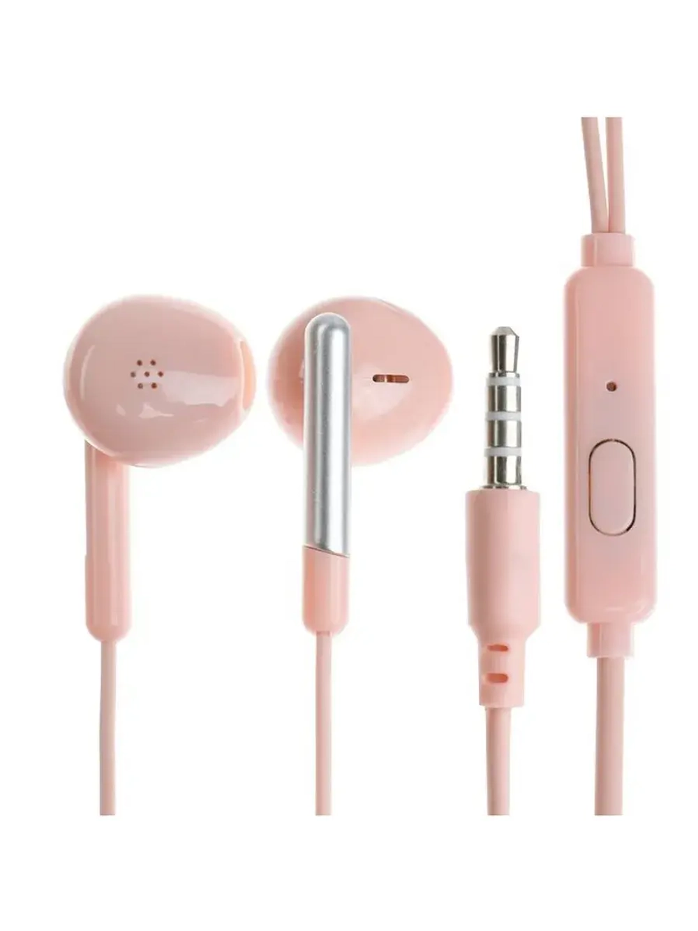 Наушники R-8, проводные, вкладыши, микрофон, 1 м, Jack 3.5 м